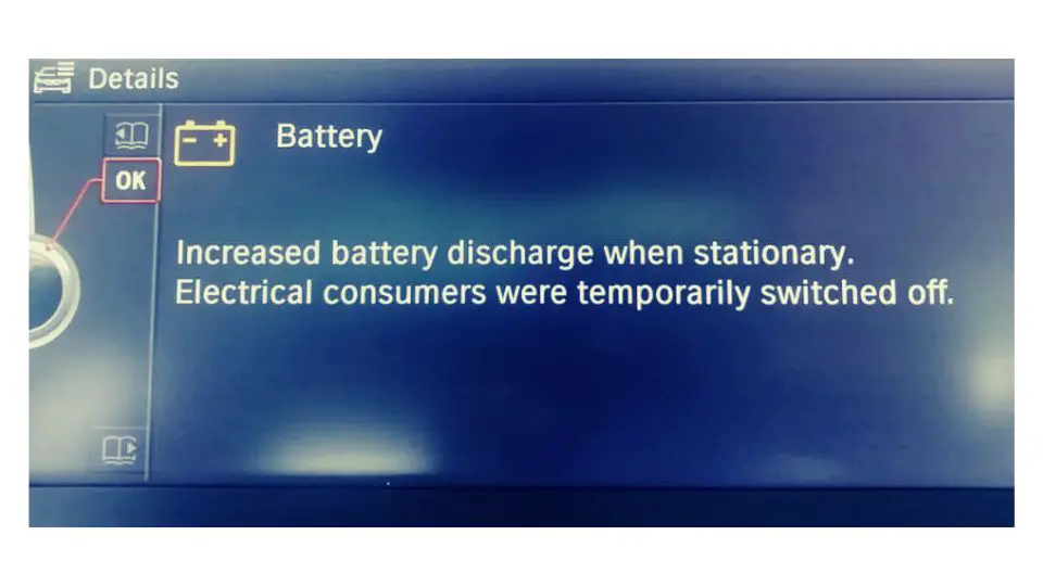 bmw increased battery discharge while stationary